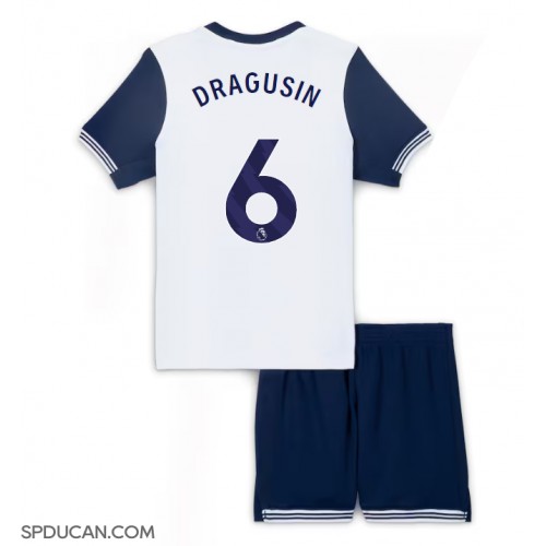 Dječji Nogometni Dres Tottenham Hotspur Radu Dragusin #6 Domaci 2024-25 Kratak Rukav (+ Kratke hlače)